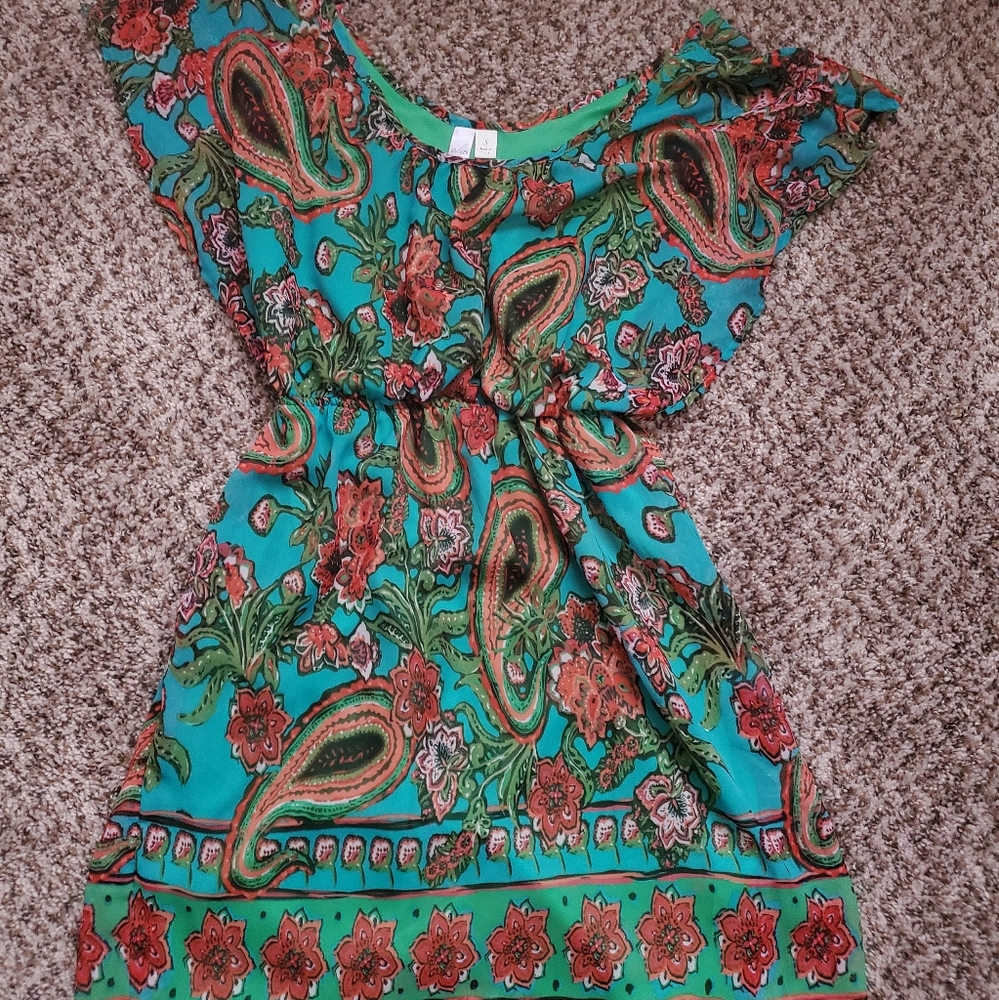 Multicolor paisley dress, size small